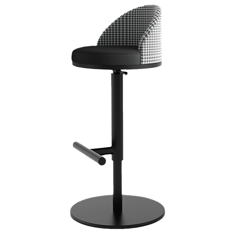 Adjustable Height Armless ar Chair Modern Upholstered Rotatable Bar Stool