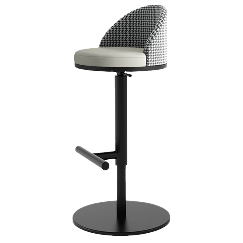 Adjustable Height Armless ar Chair Modern Upholstered Rotatable Bar Stool