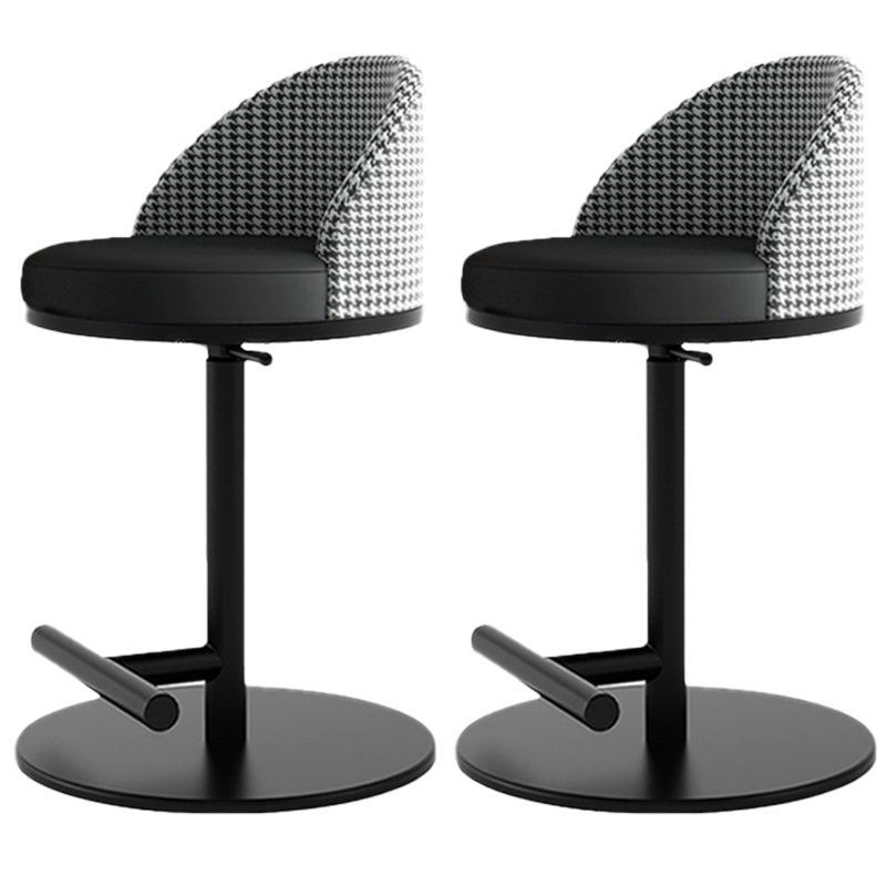 Adjustable Height Armless ar Chair Modern Upholstered Rotatable Bar Stool