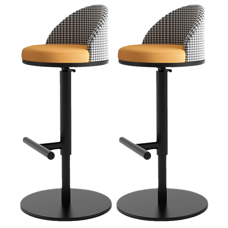 Adjustable Height Armless ar Chair Modern Upholstered Rotatable Bar Stool