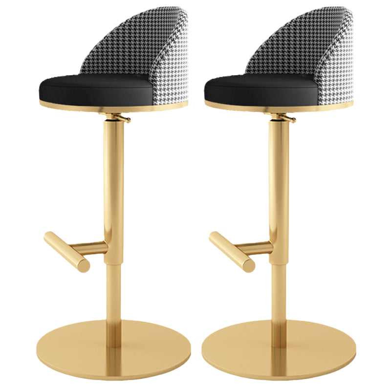 Adjustable Height Armless ar Chair Modern Upholstered Rotatable Bar Stool