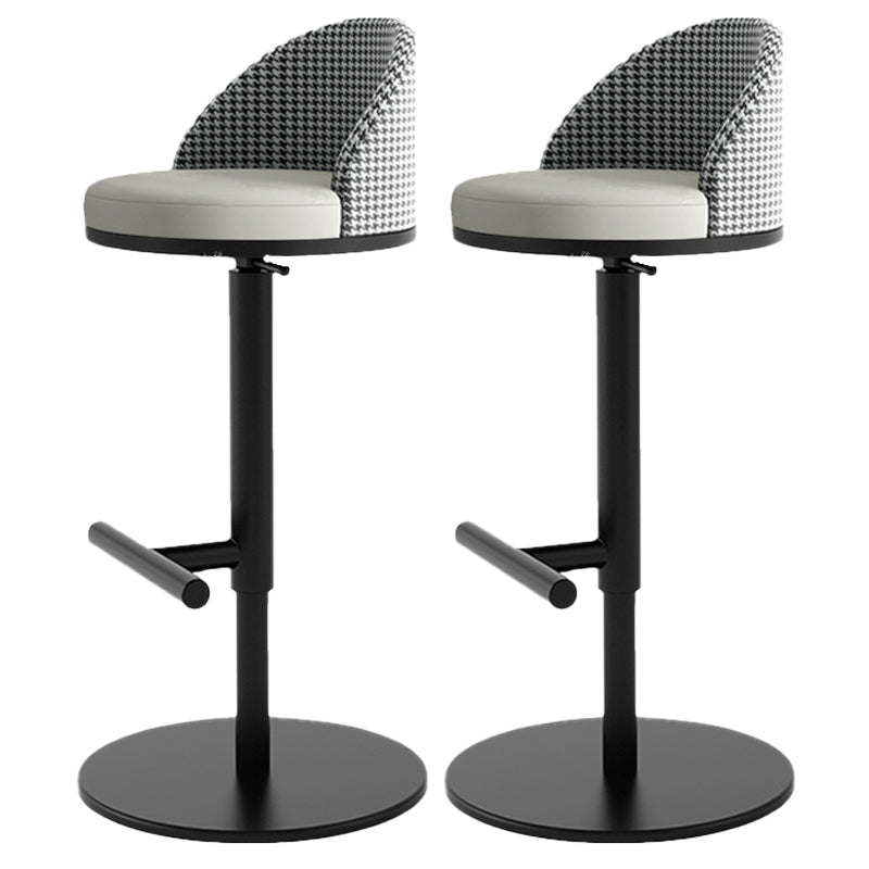 Adjustable Height Armless ar Chair Modern Upholstered Rotatable Bar Stool