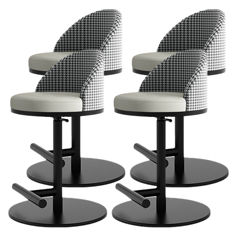 Adjustable Height Armless ar Chair Modern Upholstered Rotatable Bar Stool