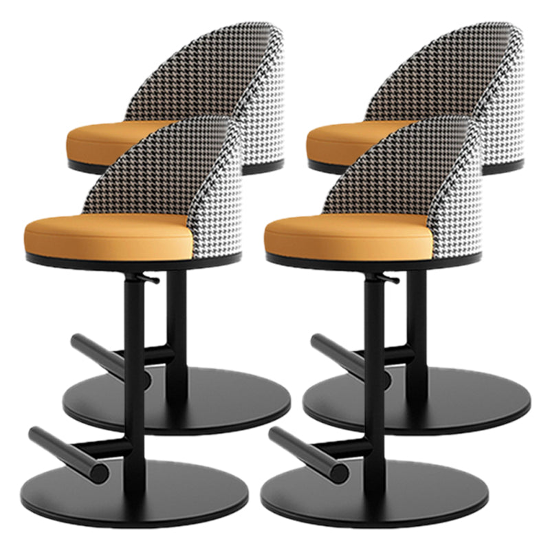Adjustable Height Armless ar Chair Modern Upholstered Rotatable Bar Stool