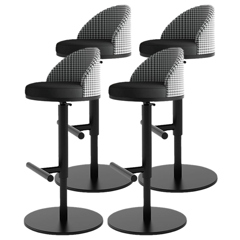 Adjustable Height Armless ar Chair Modern Upholstered Rotatable Bar Stool