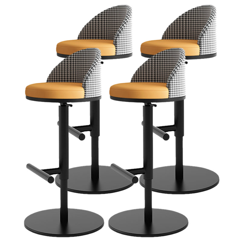 Adjustable Height Armless ar Chair Modern Upholstered Rotatable Bar Stool