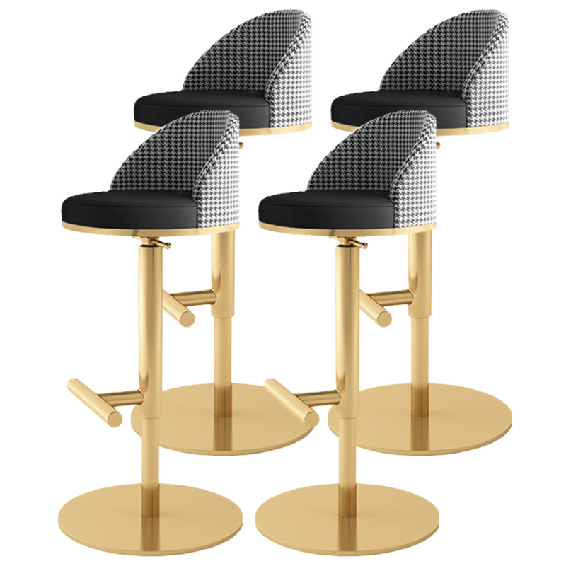 Adjustable Height Armless ar Chair Modern Upholstered Rotatable Bar Stool