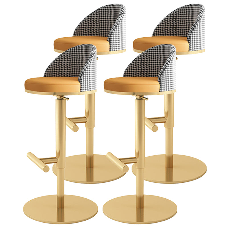 Adjustable Height Armless ar Chair Modern Upholstered Rotatable Bar Stool