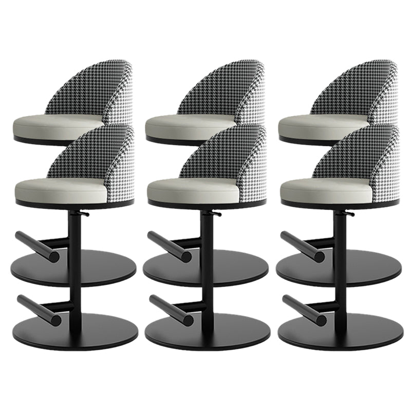 Adjustable Height Armless ar Chair Modern Upholstered Rotatable Bar Stool