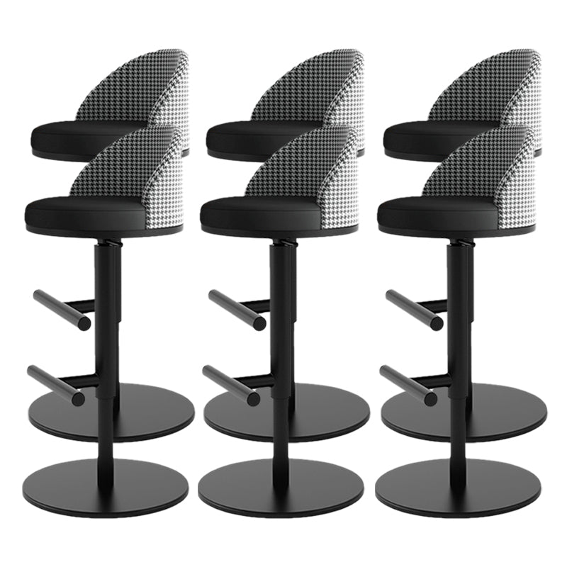 Adjustable Height Armless ar Chair Modern Upholstered Rotatable Bar Stool