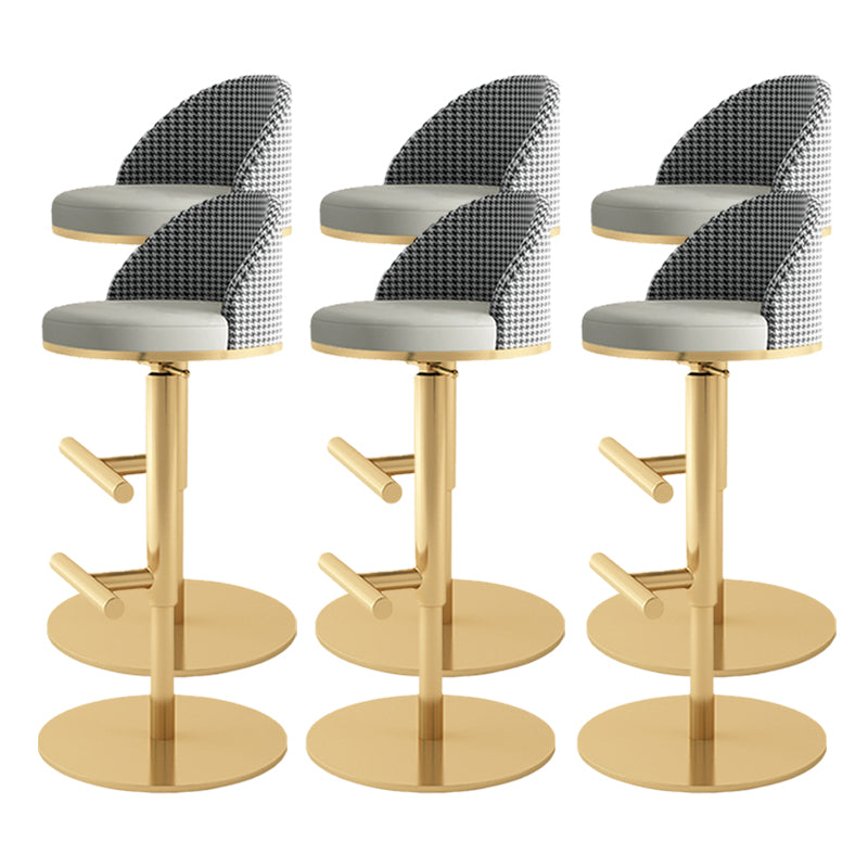 Adjustable Height Armless ar Chair Modern Upholstered Rotatable Bar Stool