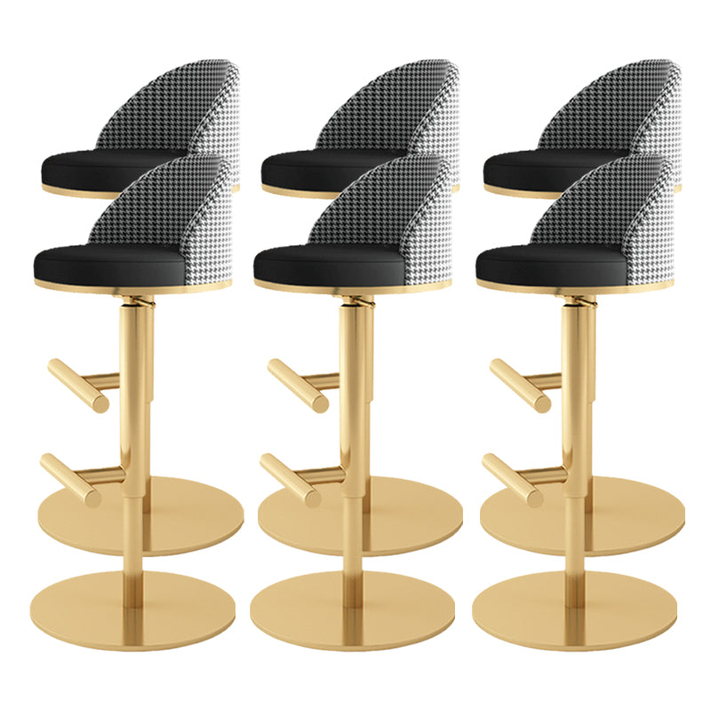 Adjustable Height Armless ar Chair Modern Upholstered Rotatable Bar Stool