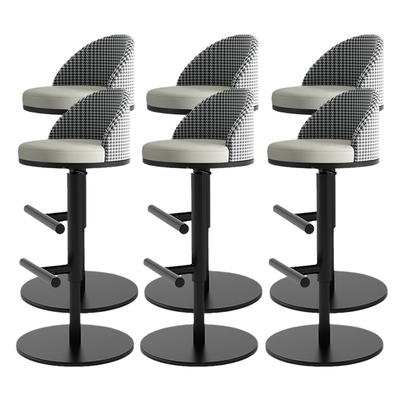 Adjustable Height Armless ar Chair Modern Upholstered Rotatable Bar Stool