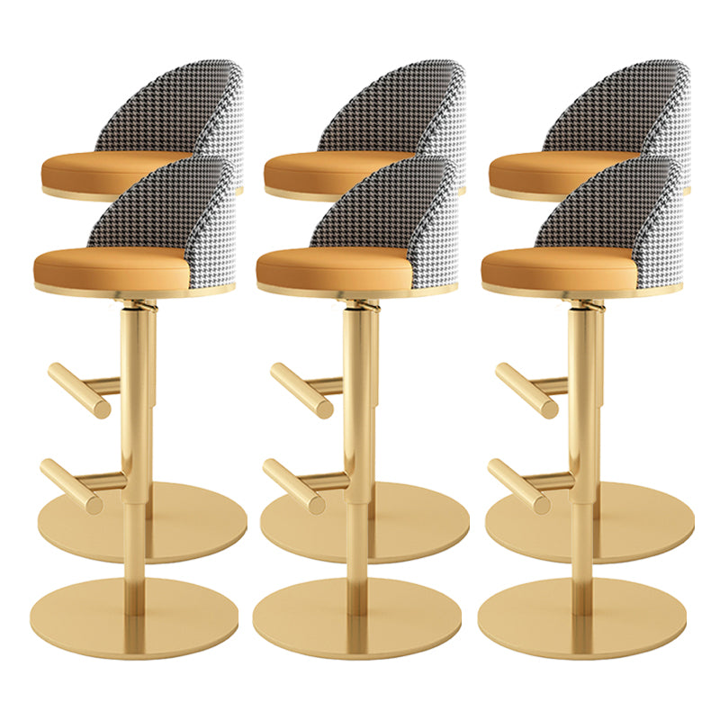 Adjustable Height Armless ar Chair Modern Upholstered Rotatable Bar Stool