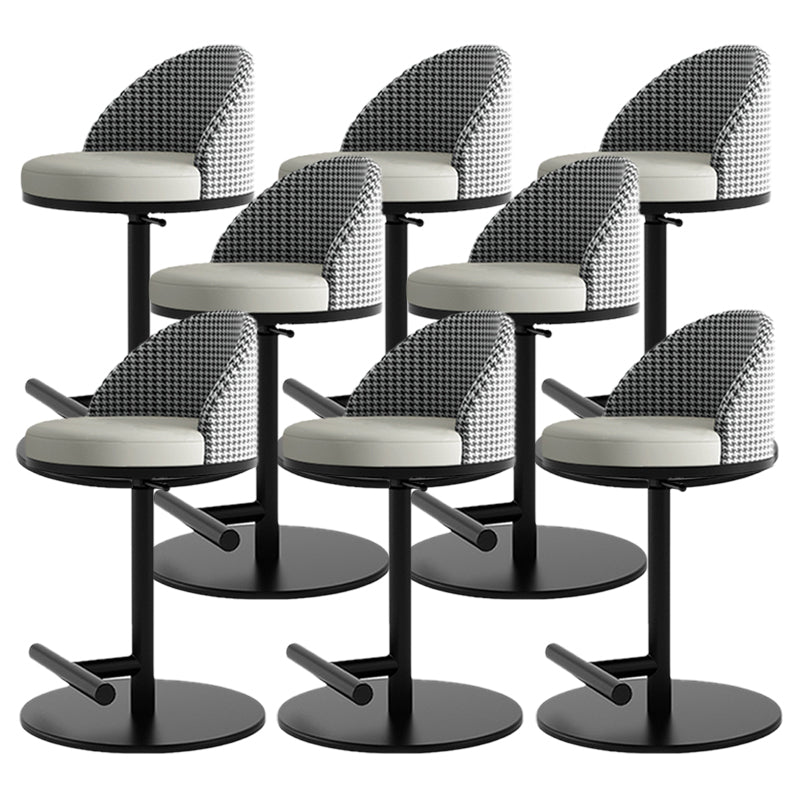 Adjustable Height Armless ar Chair Modern Upholstered Rotatable Bar Stool