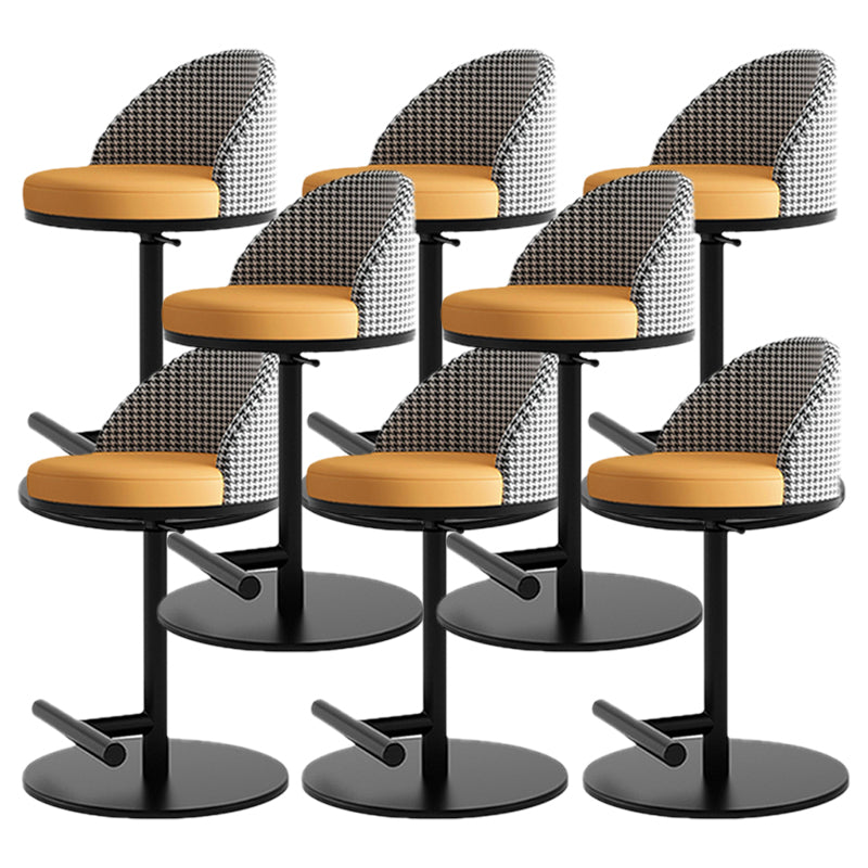 Adjustable Height Armless ar Chair Modern Upholstered Rotatable Bar Stool