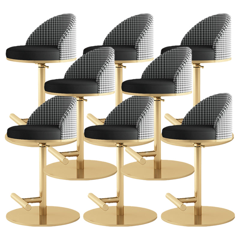 Adjustable Height Armless ar Chair Modern Upholstered Rotatable Bar Stool