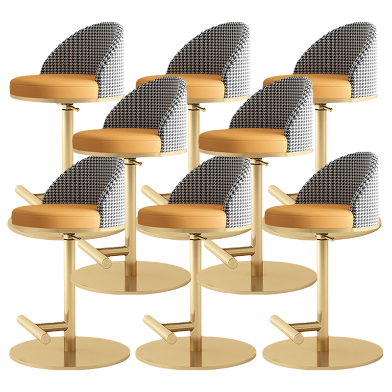 Adjustable Height Armless ar Chair Modern Upholstered Rotatable Bar Stool