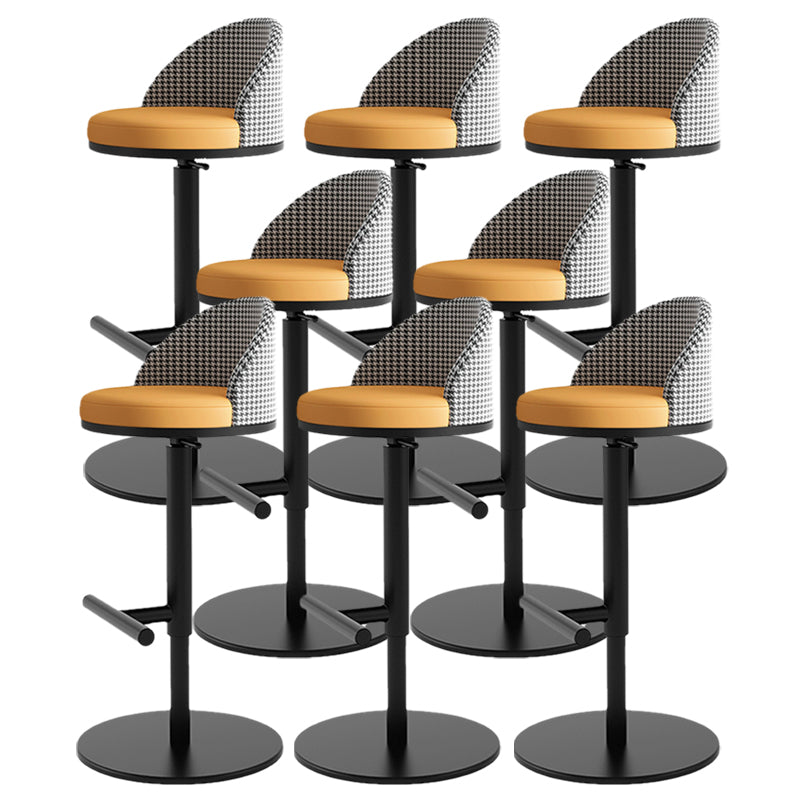 Adjustable Height Armless ar Chair Modern Upholstered Rotatable Bar Stool