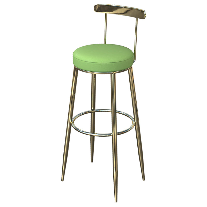 Industrial Low Back Counter Stool Armless Bar Chair with Metal Footrest