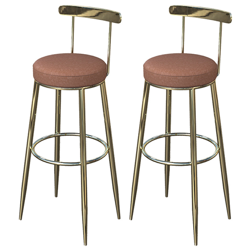 Industrial Low Back Counter Stool Armless Bar Chair with Metal Footrest