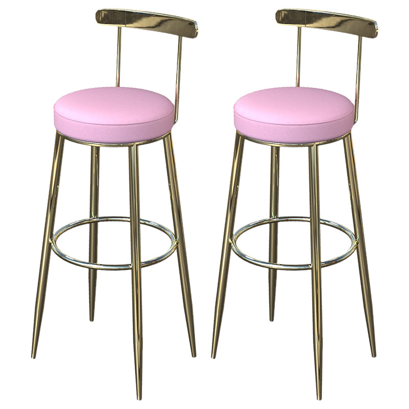 Industrial Low Back Counter Stool Armless Bar Chair with Metal Footrest