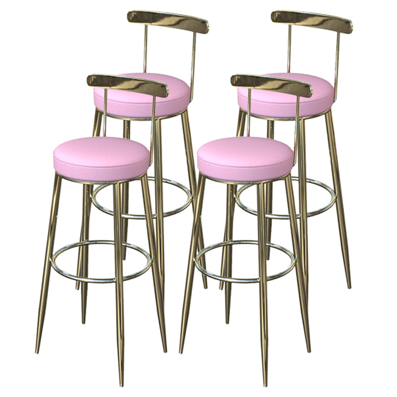 Industrial Low Back Counter Stool Armless Bar Chair with Metal Footrest
