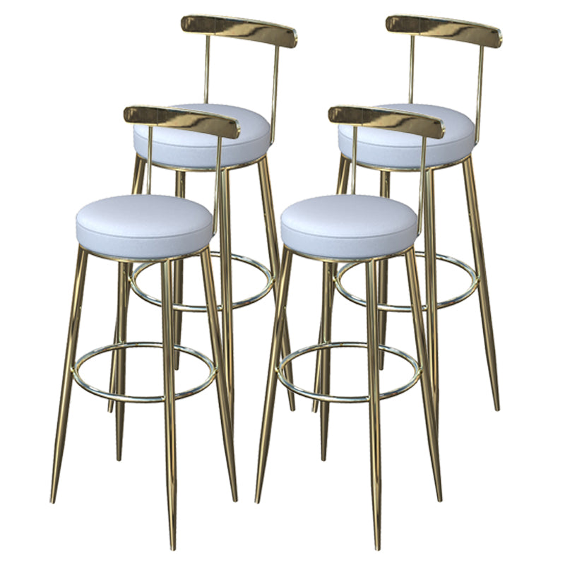 Industrial Low Back Counter Stool Armless Bar Chair with Metal Footrest