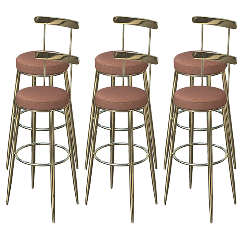 Industrial Low Back Counter Stool Armless Bar Chair with Metal Footrest