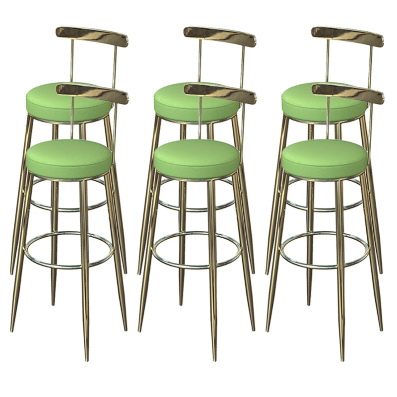 Industrial Low Back Counter Stool Armless Bar Chair with Metal Footrest