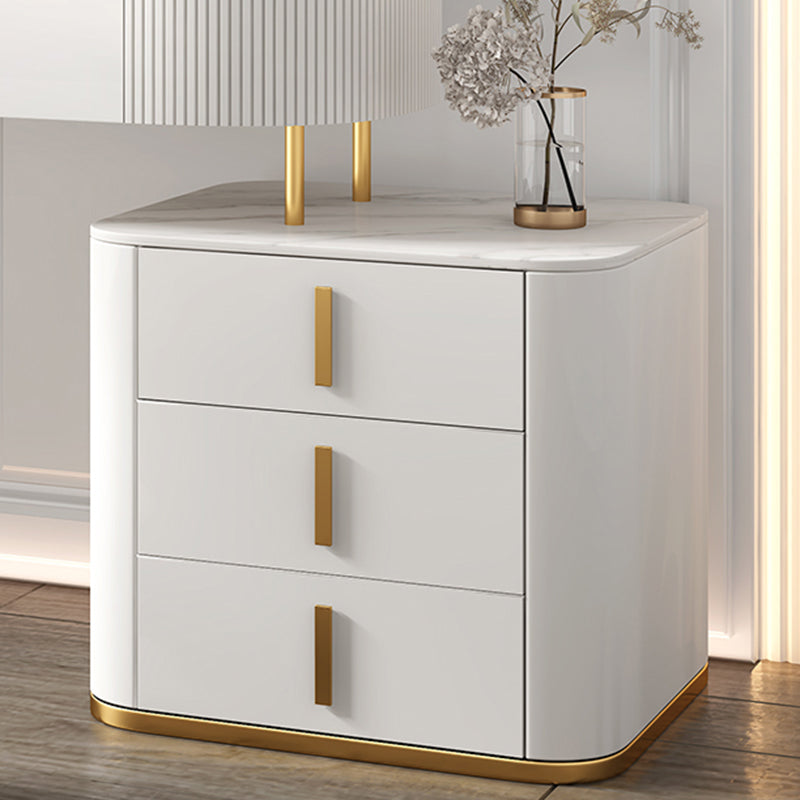 5 Drawers Vanity Set with Padded Stool 29.52" High Dresser in White