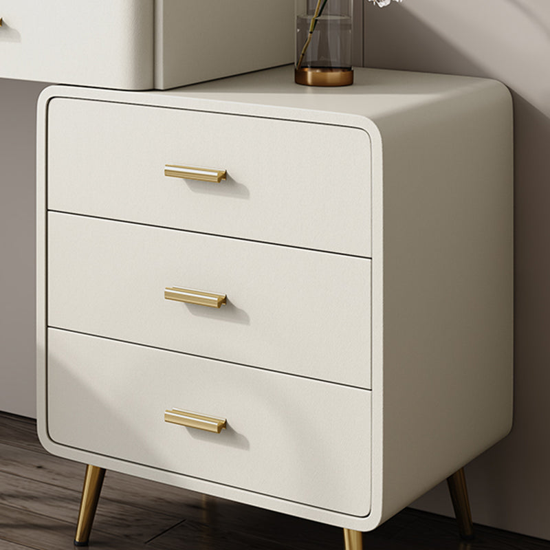 5 Drawers Makeup Table Desk Vanity Stone Top Dresser in White