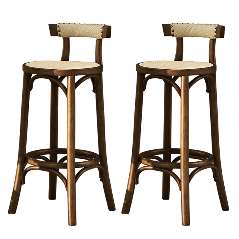Solid Wood Bar Stool Modern Armless Sitting 28-inch Bar Stool