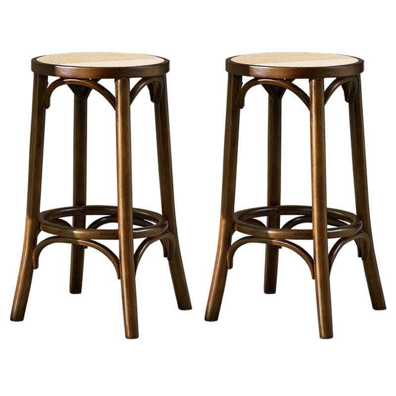 Solid Wood Bar Stool Modern Armless Sitting 28-inch Bar Stool