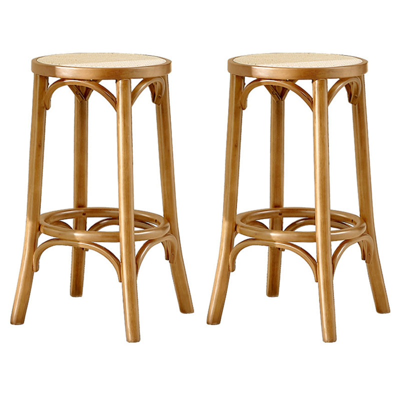 Solid Wood Bar Stool Modern Armless Sitting 28-inch Bar Stool