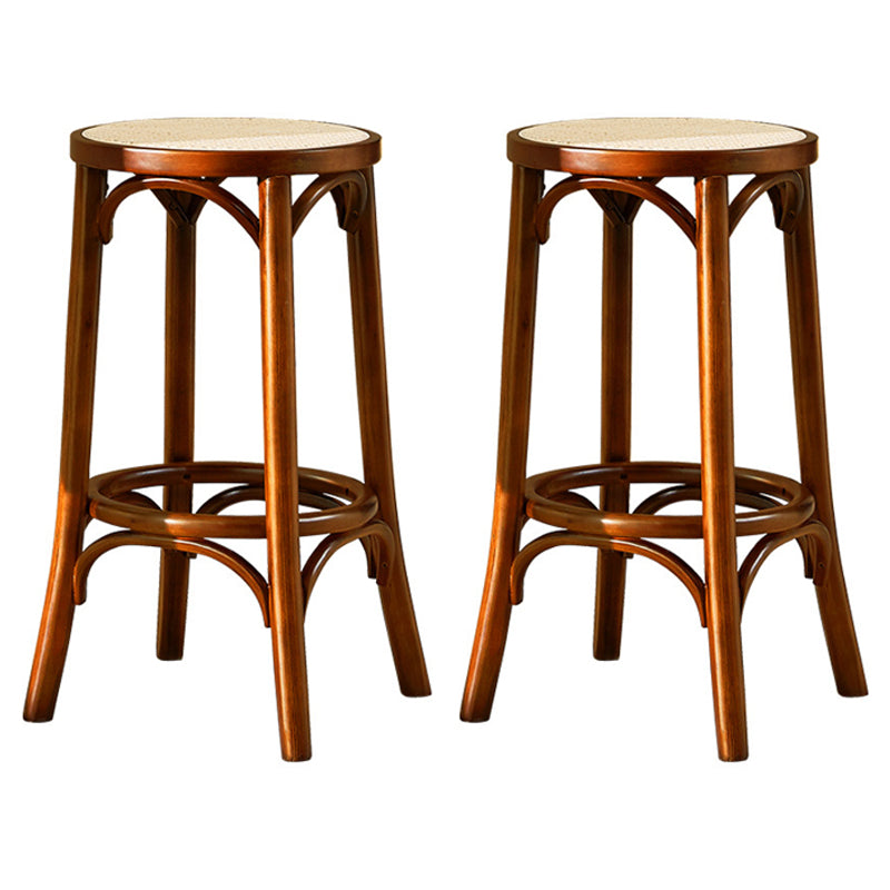 Solid Wood Bar Stool Modern Armless Sitting 28-inch Bar Stool
