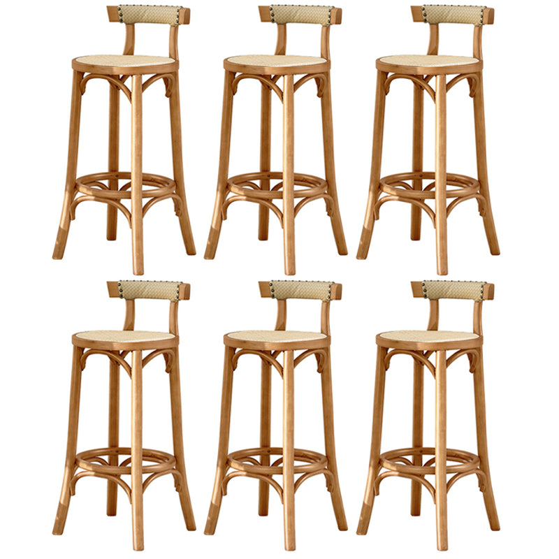 Solid Wood Bar Stool Modern Armless Sitting 28-inch Bar Stool