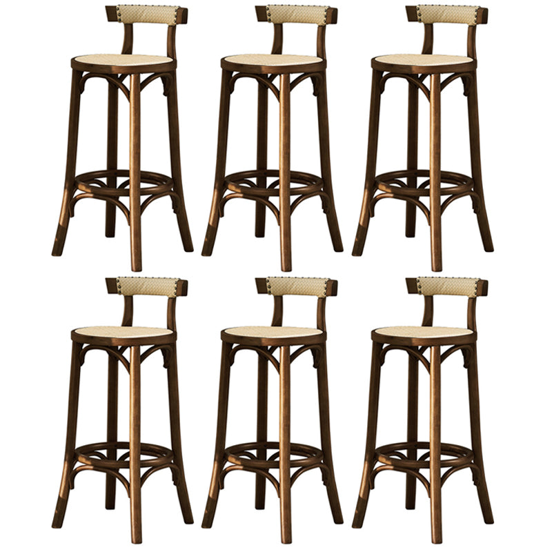 Solid Wood Bar Stool Modern Armless Sitting 28-inch Bar Stool