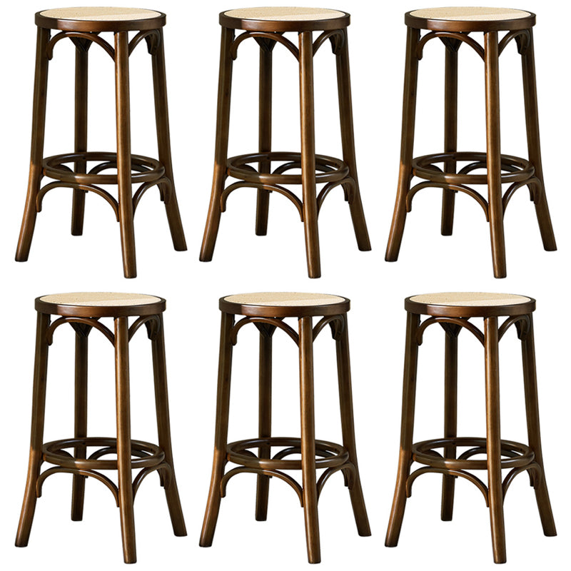 Solid Wood Bar Stool Modern Armless Sitting 28-inch Bar Stool