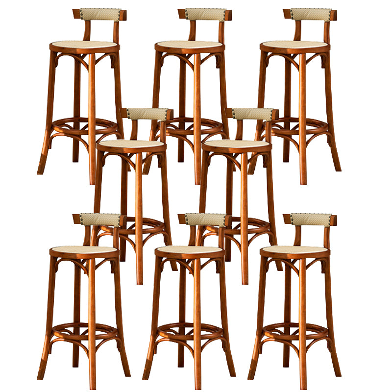 Solid Wood Bar Stool Modern Armless Sitting 28-inch Bar Stool