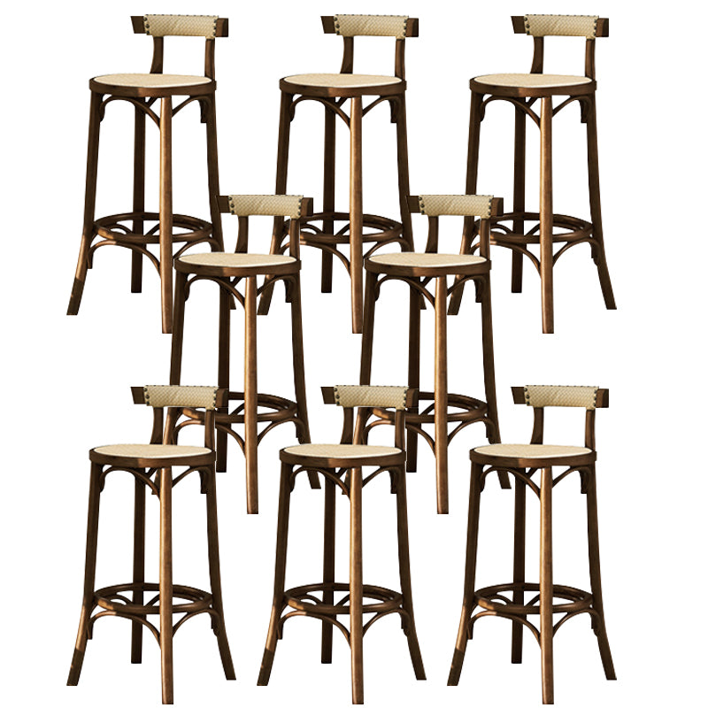 Solid Wood Bar Stool Modern Armless Sitting 28-inch Bar Stool