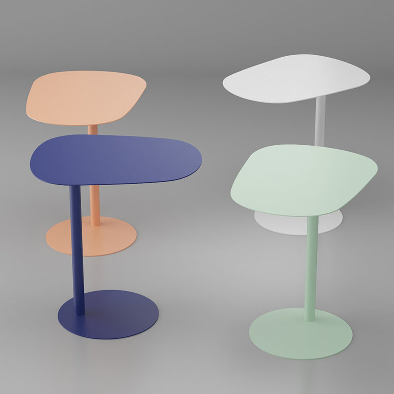 Pedestal Iron Side Table Minimalist End Table for Living Room