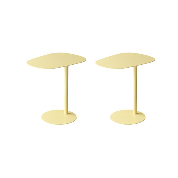 Pedestal Iron Side Table Minimalist End Table for Living Room