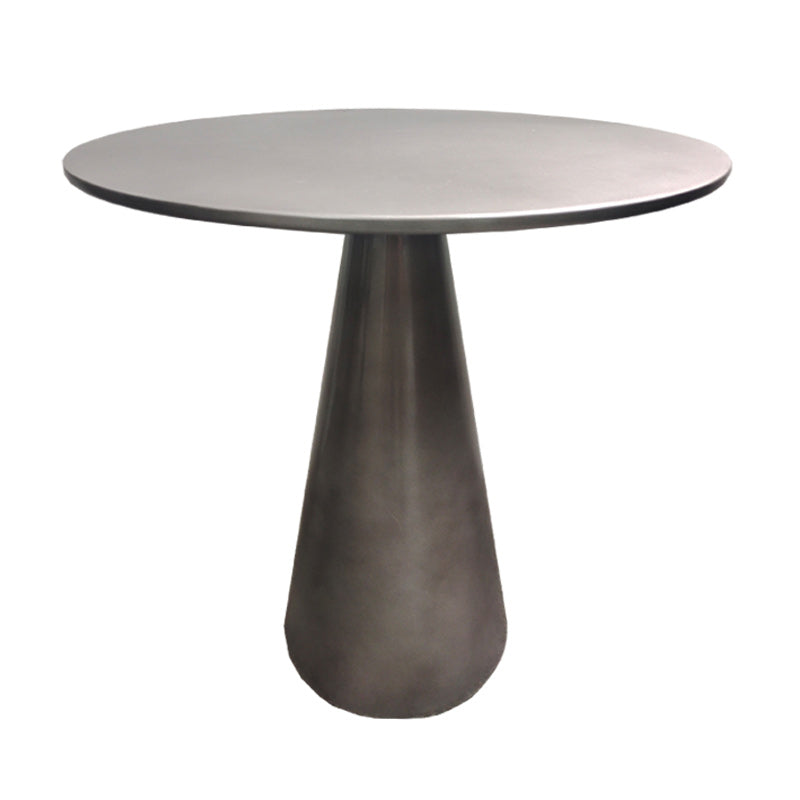 Round Pedestal Base Metal Table Medieval Modern Style Side Table