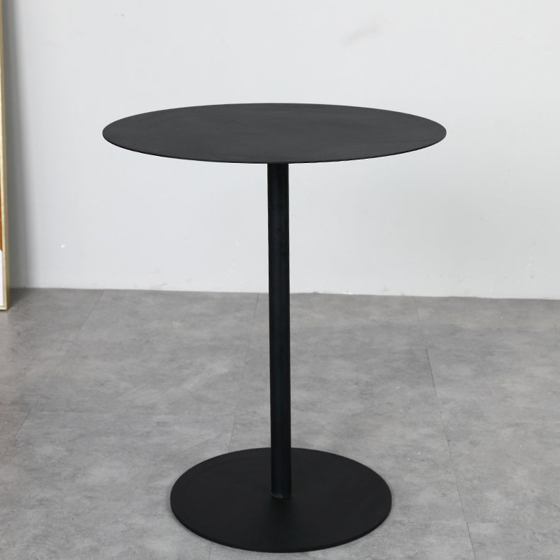 Medieval Modern Style Pedestal Base Round/square Metal Table Black Side Table