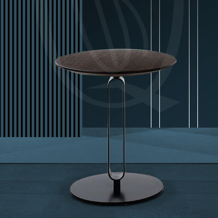 Round Pedestal Base Base Design Solid Wood Table Nordic Style Side Table