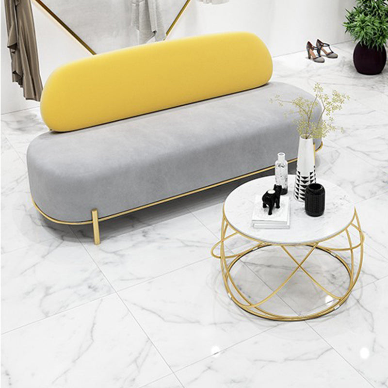 Velvet Armless Sofa 27.55" Wide Standard Sofa for Living Room