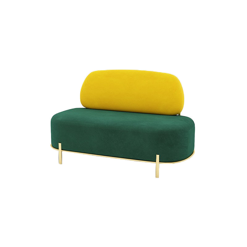 Velvet Armless Sofa 27.55" Wide Standard Sofa for Living Room