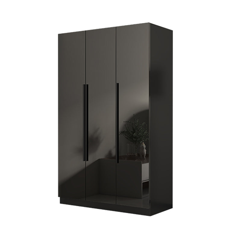 Modern Style Wardrobe Black Colour Glass Wardrobe Closet for Bedroom