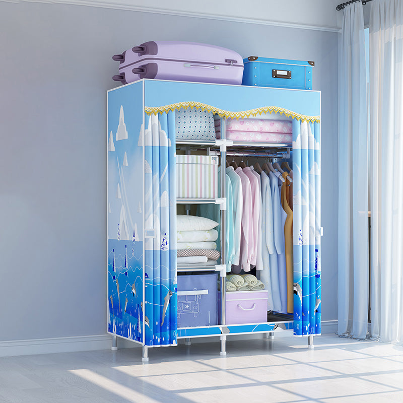 Modern Style Metal Wardrobe Bedroom Wardrobe Closet with Legs
